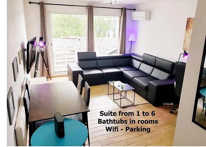 Suite From 1 To 6 - Bathtubs In Rooms - Air Conditioned Residential Appartement - Self-Arrival - Wifi - Netflix Disney - Kitchen - Laundry - Parking