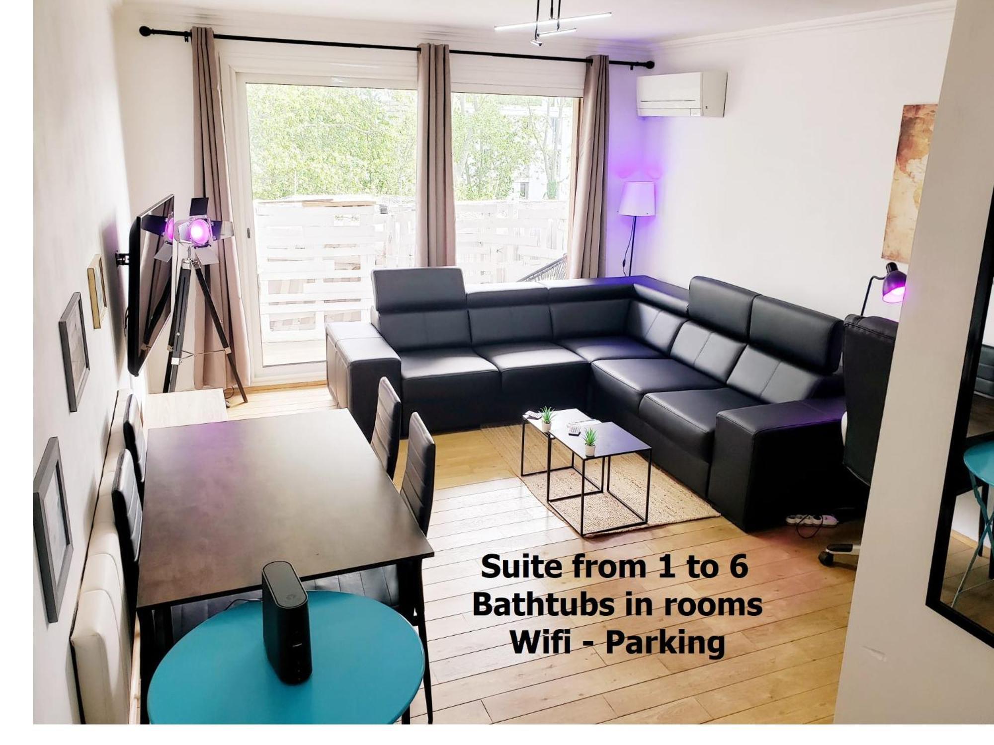 From 1 To 6 - Bathtubs In - Air Conditioned Residential - Self-arrival - Wifi - Netflix - Kitchen - Laundry - Parking Apartment Avignon